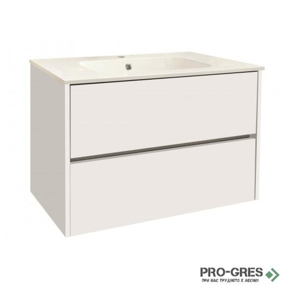 Долен шкаф за баня PVC,бял, 80см, Inter Ceramic ICP 7955