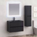 Долен шкаф за баня 80cm Блейк, черен мат, Inter Ceramic ICP 7955MB БЛЕЙК