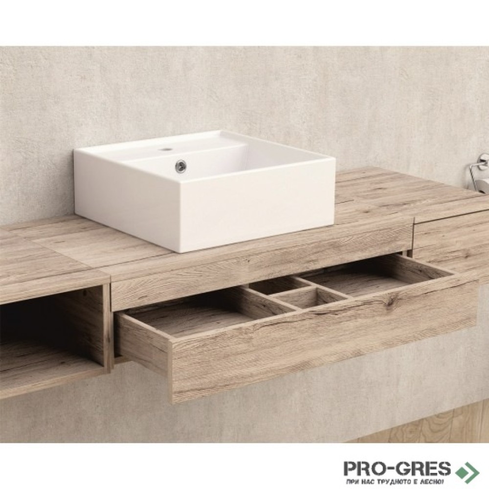 Плот за баня влагоустойчив 80см амари дъб, Inter Ceramic ICP 8020-2 