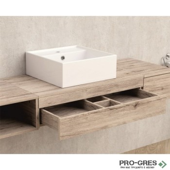 Плот за баня влагоустойчив 80см амари дъб, Inter Ceramic ICP 8020-2 