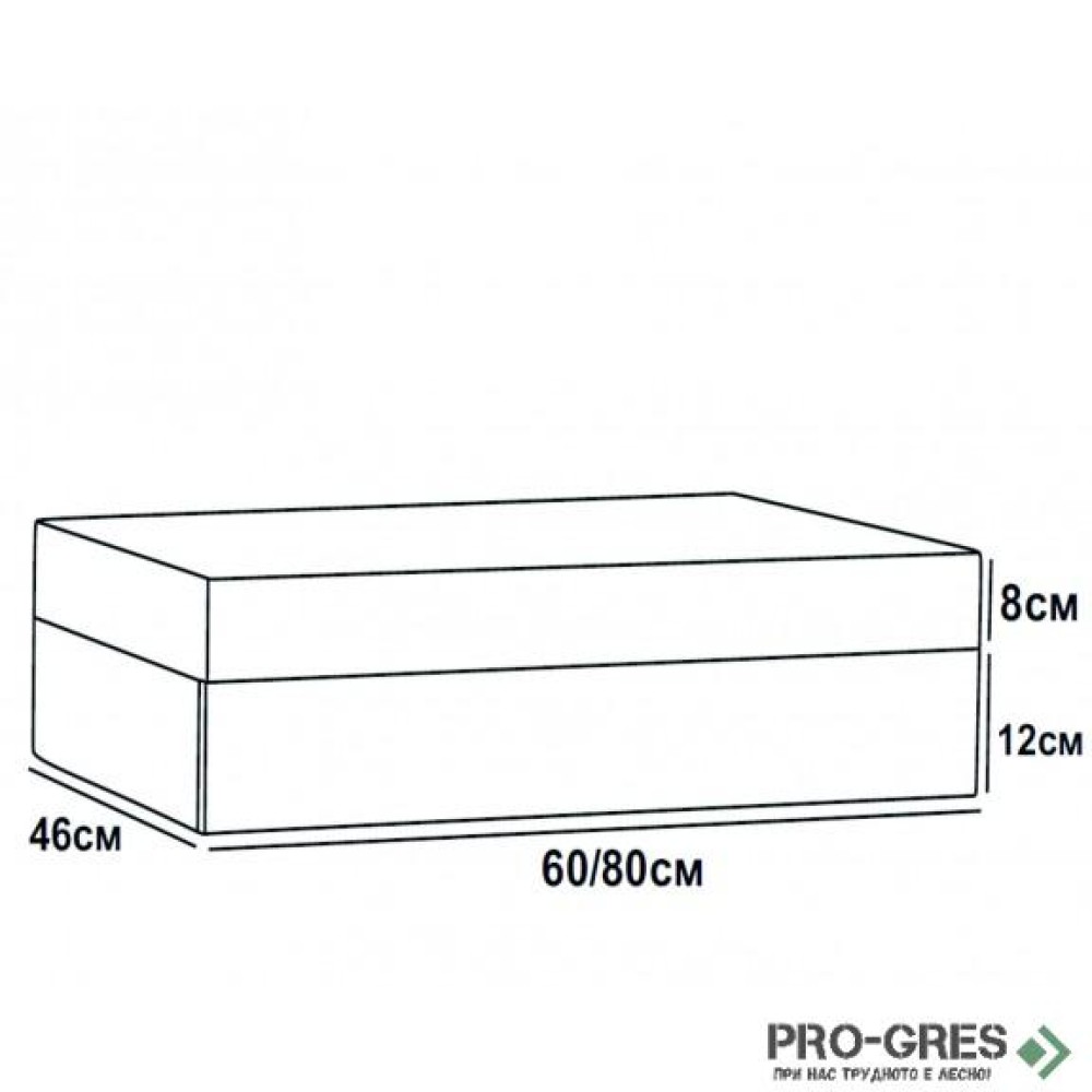 Плот за баня PVC, без умивалник, "АНЕЛИЯ" 80см, Inter Ceramic ICP 8020W