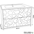 Долен PVC шкаф за баня 80см, Inter Ceramic ICP 8045B