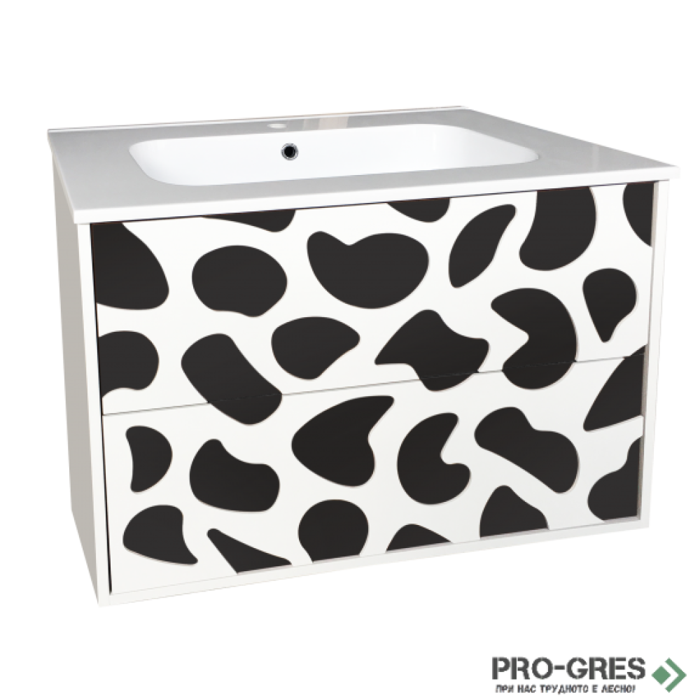 Долен PVC шкаф за баня 80см, Inter Ceramic ICP 8045B