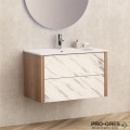 Долен шкаф за баня 81cm,с мивка, бял мат, Inter Ceramic ICP 8050MW