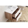 Долен шкаф за баня 81cm,с мивка, бял мат, Inter Ceramic ICP 8050MW