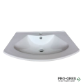 Долен шкаф за баня с мивка, бял мат, Inter Ceramic ICP 8055+8055-60