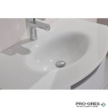 Долен PVC шкаф за баня със стъклен умивалник 80см, Inter Ceramic ICP 8064