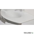 Долен PVC шкаф за баня със стъклен умивалник 80см, Inter Ceramic ICP 8064