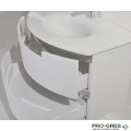 Долен PVC шкаф за баня със стъклен умивалник 80см, Inter Ceramic ICP 8064