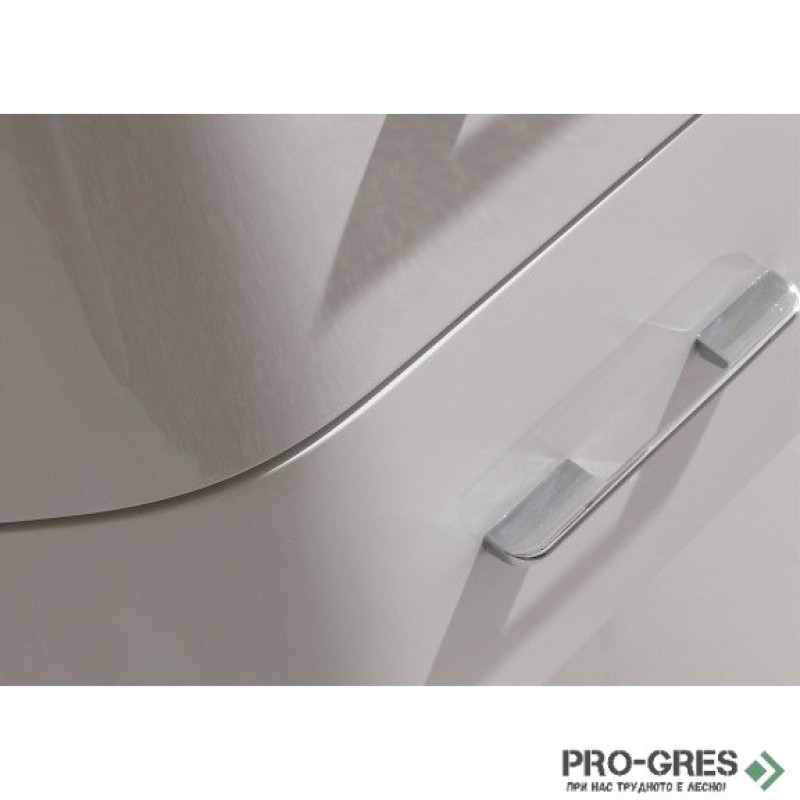 Долен PVC шкаф за баня със стъклен умивалник 80см, Inter Ceramic ICP 8080W