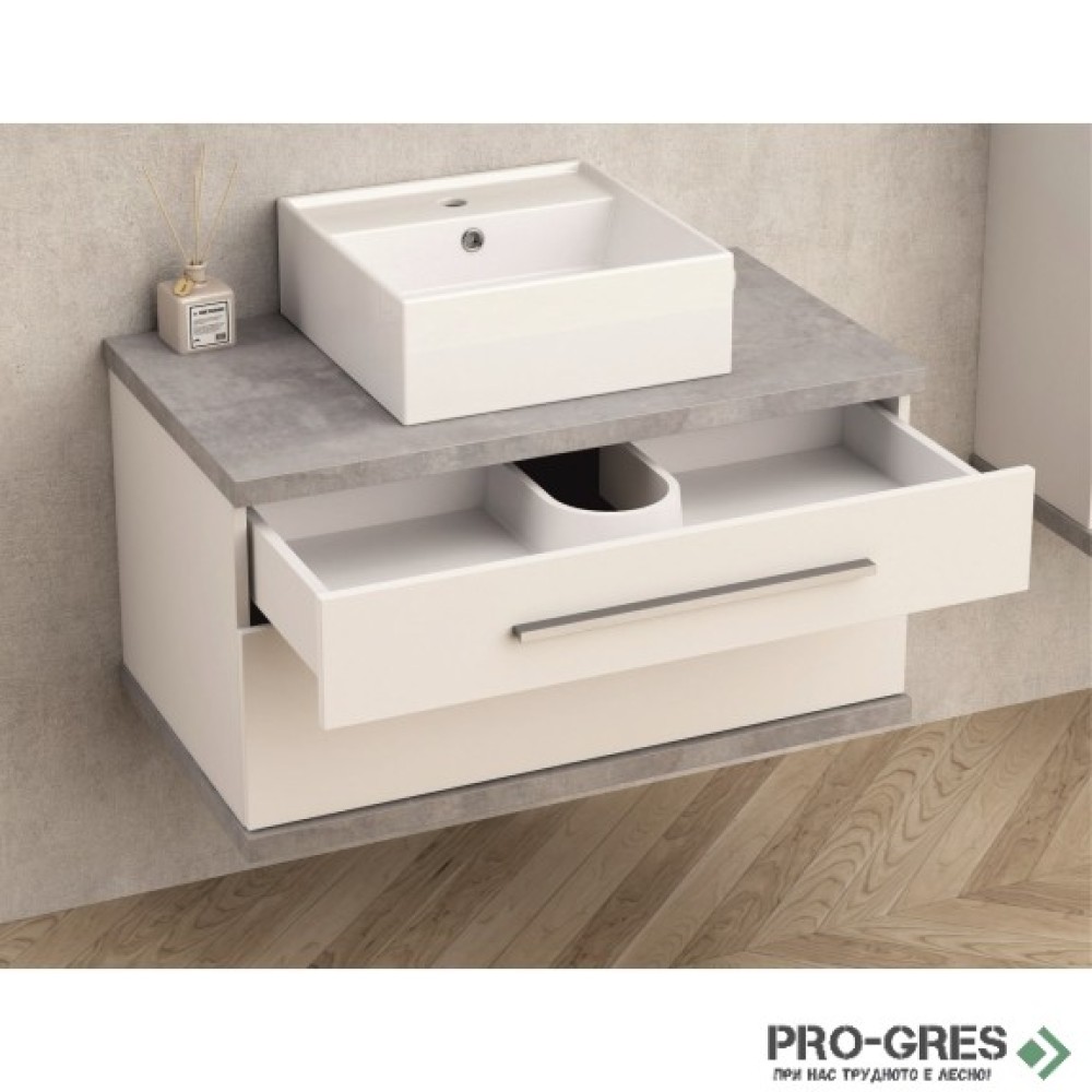 Долен PVC шкаф за баня без умивалник 80см, Inter Ceramic ICP 8144-1