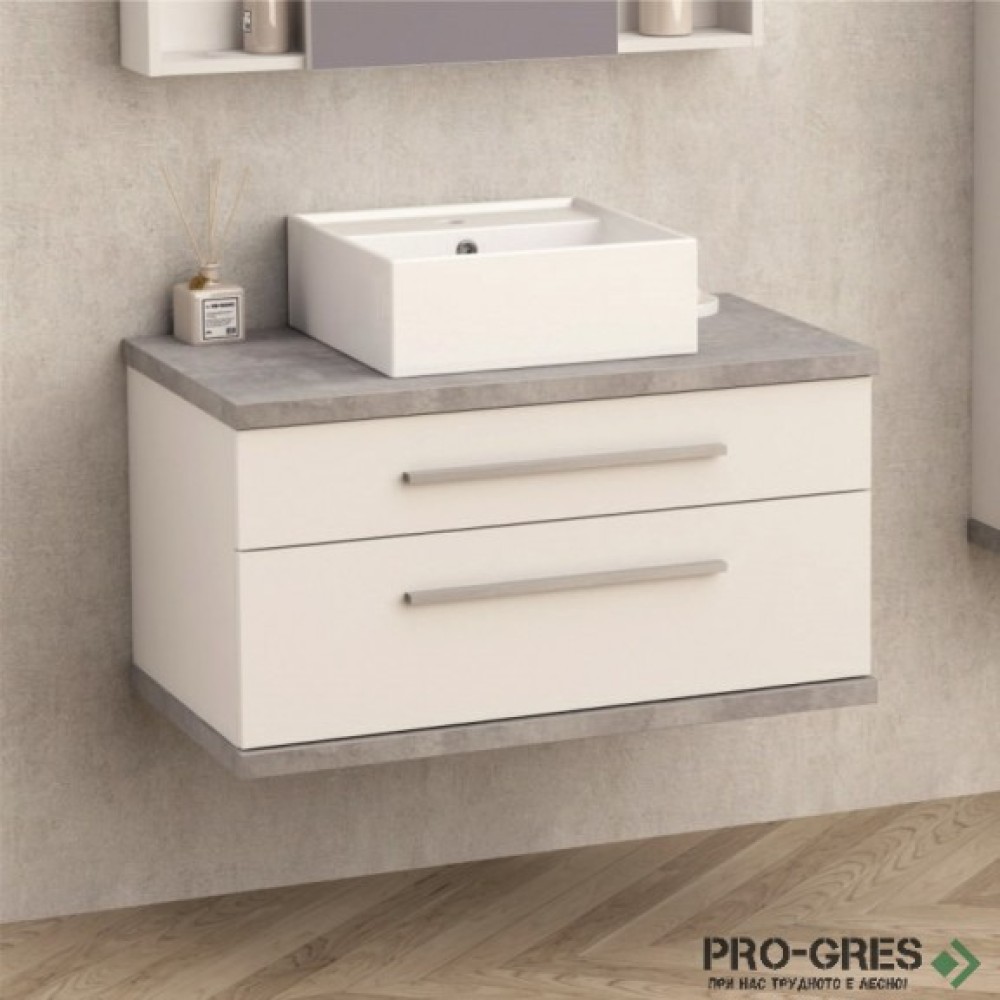 Долен PVC шкаф за баня без умивалник 80см, Inter Ceramic ICP 8144-1