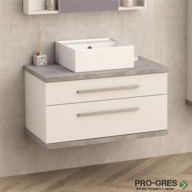 Долен PVC шкаф за баня без умивалник 80см, Inter Ceramic ICP 8144-1