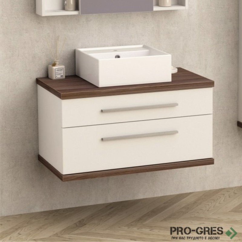 Долен PVC шкаф за баня без умивалник 80см, Inter Ceramic ICP 8144-2