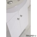 Стоящ шкаф за баня, PVC, бял, с умивалник, Inter Ceramic ICP 8591