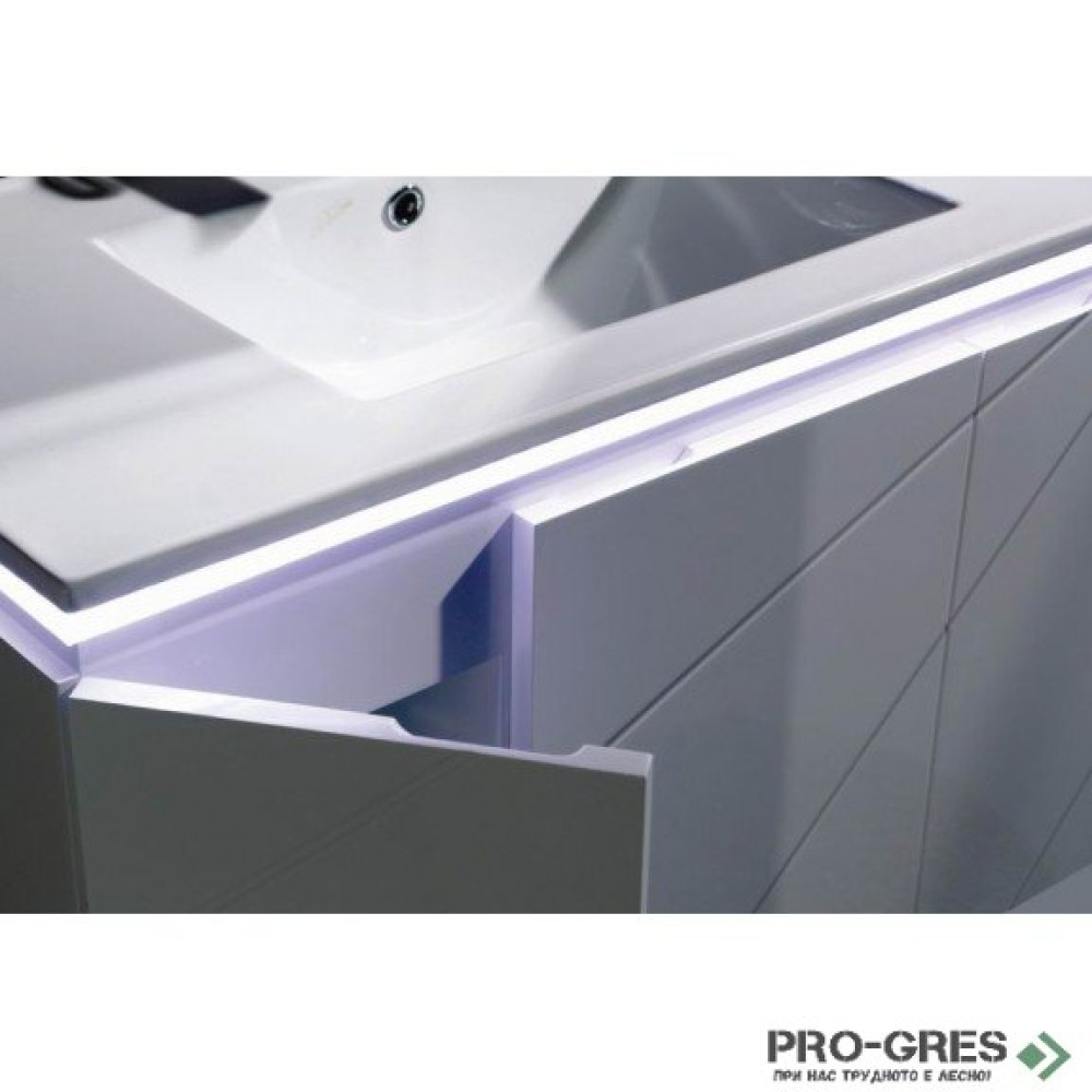 Долен PVC шкаф за баня 90см LED, Inter Ceramic ICP 9046 