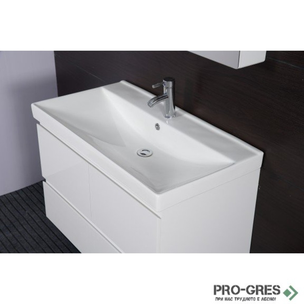 Долен шкаф за баня 60см ,бял, PVC, Inter Ceramic  ICP 9048