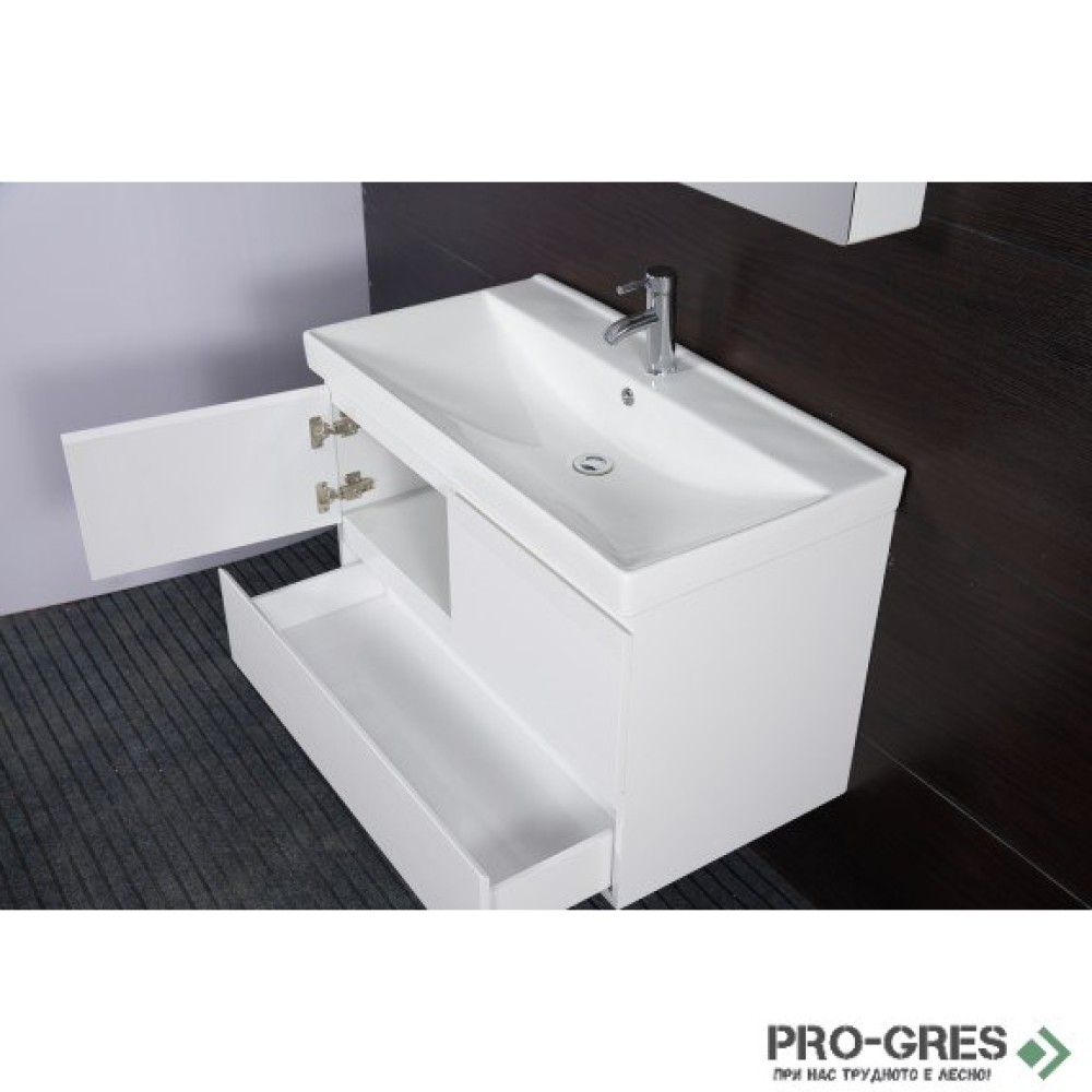 Долен шкаф за баня 60см ,бял, PVC, Inter Ceramic  ICP 9048