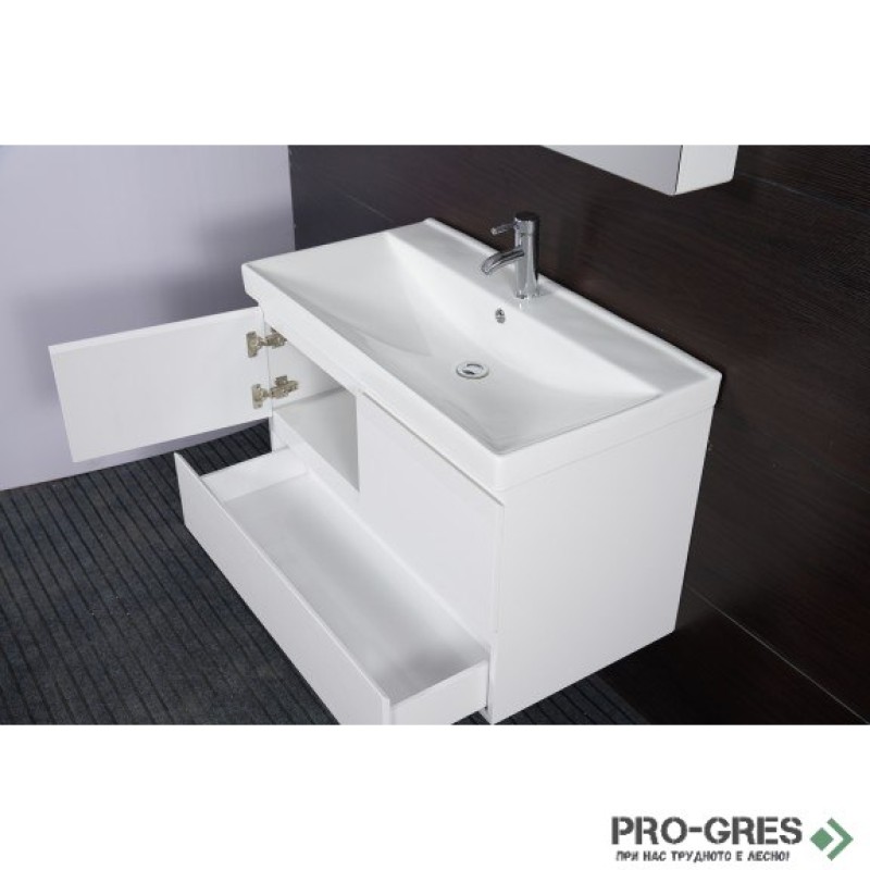 Долен шкаф за баня 60см ,бял, PVC, Inter Ceramic  ICP 9048