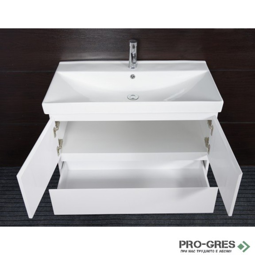 Долен шкаф за баня 60см ,бял, PVC, Inter Ceramic  ICP 9048