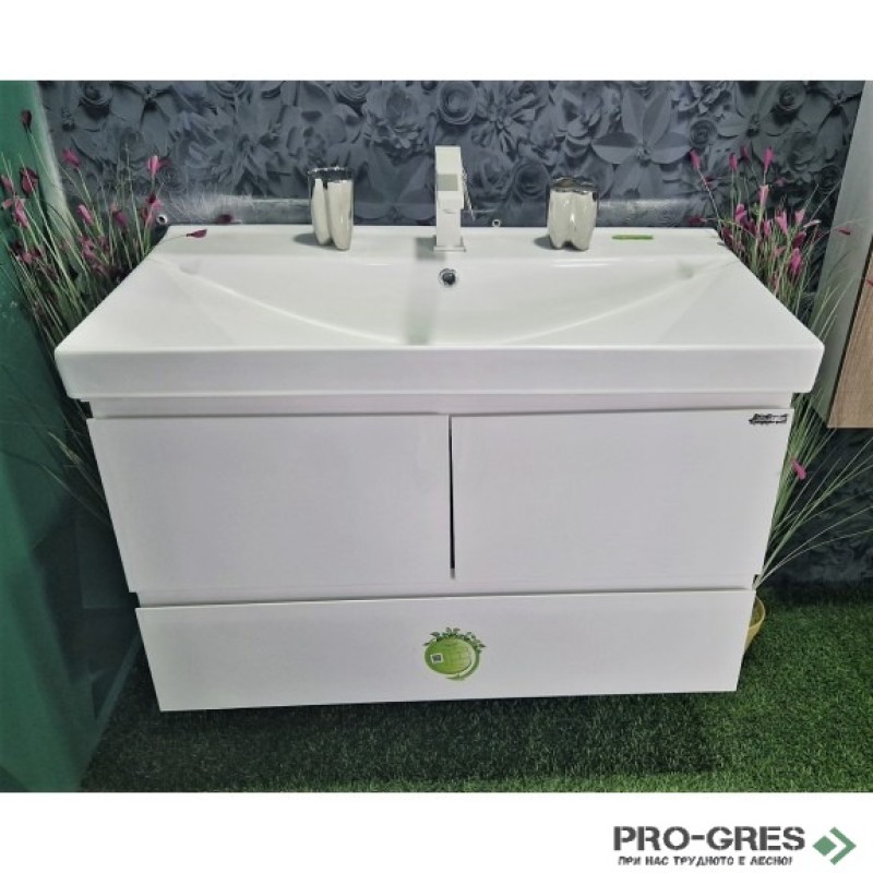 Долен шкаф за баня 60см ,бял, PVC, Inter Ceramic  ICP 9048