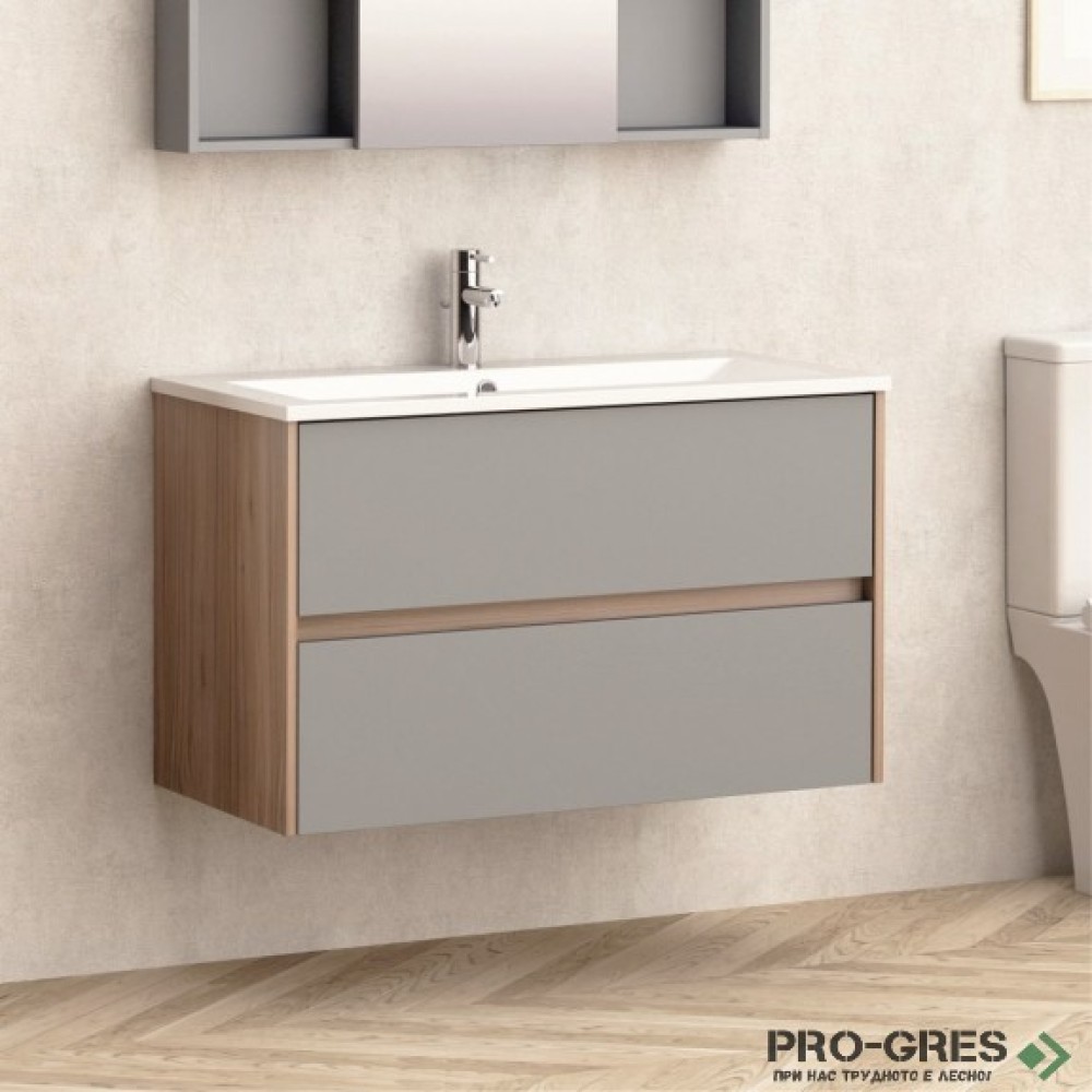 Долен шкаф за баня 91cm , Inter Ceramic  ICP 9055MG
