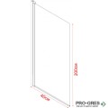 Параван за баня, с панти, хром, 40-60см, 6мм матирано стъкло, Inter Ceramic ICS 113-2FS/40