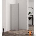 Параван за баня, с панти, хром, 40-60см, 6мм матирано стъкло, Inter Ceramic ICS 113-2FS/40