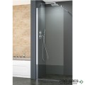 Параван за баня, стационарен, хром, 70см, 8мм закалено стъкло, Inter Ceramic ICS 113TR/70 NANO