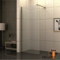 Параван за баня, стационарен, златен, 80-90см, 8мм закалено стъкло, Inter Ceramic ICS 116/80