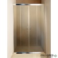 Параван за баня с плъзгащи врати, хром,130см, 6мм матирано стъкло, Inter Ceramic ICS 130L SILK