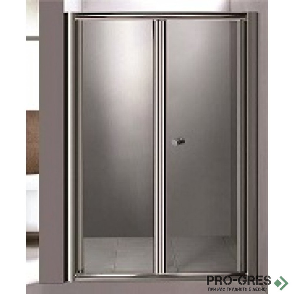 Параван за баня, с панти, хром, 70-80см, 4мм закалено стъкло Inter Ceramic ICS 70/20