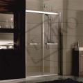 Параван за баня, плъзгащи врати, хром,120см,6мм матирано стъкло, Inter Ceramic  ICS S195 / 120