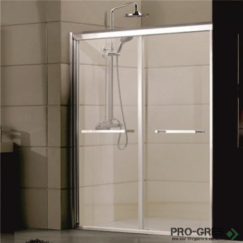 Параван за баня, плъзгащи врати, хром,120см,6мм матирано стъкло, Inter Ceramic  ICS S195 / 120