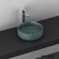 Мивка за баня ф36см за монтаж върху мебел/плот, зелена, Isvea Infinity 10NF65036-2P