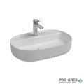 Мивка върху плот с отвор за смесител, 60x40см, бял мат Isvea Infinity 10NF65060-2L