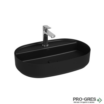 Мивка върху плот с отвор за смесител, 60x40см, черен мат Isvea Infinity 10NF65060-2N