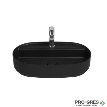 Мивка върху плот с отвор за смесител, 60x40см, черен мат Isvea Infinity 10NF65060-2N Мивка върху плот с отвор за смесител, 60x40см, черен мат Isvea Infinity 10NF65060-2N