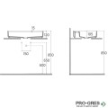 Мивка върху плот с отвор за смесител, 60x40см, черен мат Isvea Infinity 10NF65060-2N
