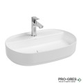 Мивка върху плот с отвор за смесител, 60x40см, бял гланц Isvea Infinity 10NF65060