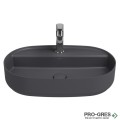 Мивка върху плот с отвор за смесител, 60x40см, антрацит Isvea Infinity 10NF650602C