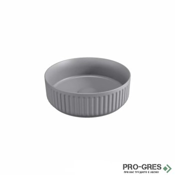 Мивка за баня ф36см за монтаж върху мебел/плот, сива, Isvea Infinity Artisan 10NF66036-2V