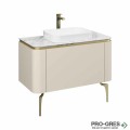 Шкаф за баня GLORIA 100 с мивка порцелан, ISVEA, GLORIA 100, 21GLS121101I