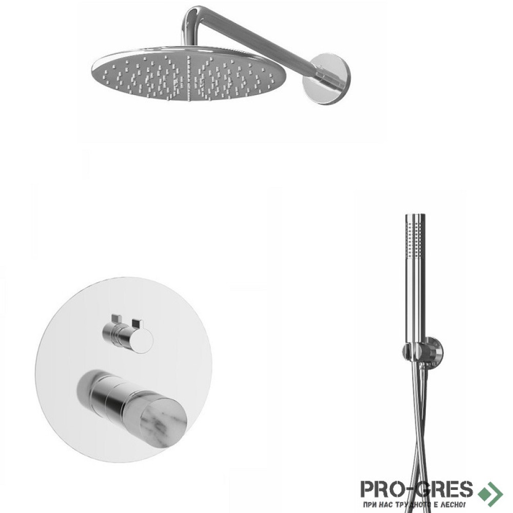 Комплект душ система за вграждане, хром, Karag, Joan Cromo 24668-Set