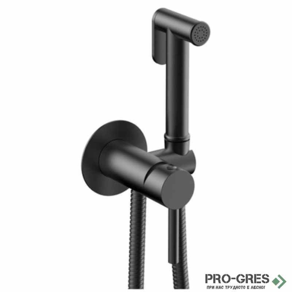 Хигиенен душ за вграждане, черен мат, Karag ARTEMIS SO746-N
