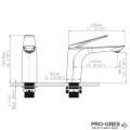 Нисък смесител за мивка, антрацит, Karag Lea Gun Metal B05001