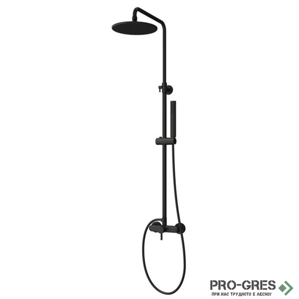 Душ система със смесител за душ и ръчен душ, черен мат KARAG ARTEMIS CF031M-N