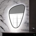Огледало за баня с Led осветление, 65х100 см, черна рамка, KARAG ELENA Black
