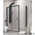Душ кабина, квадратна, черен мат Karag Flora 500 Nero & S-10 NERO