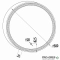 Огледало за баня с Led осветление, ф50 см, черна рамка Karag ANATOLI PIM 0154